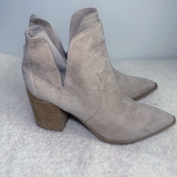 Steve Madden Women's Chaya Suede Pointed Toe Ankle Bootie 10M Boho Western - Picture 1 of 9